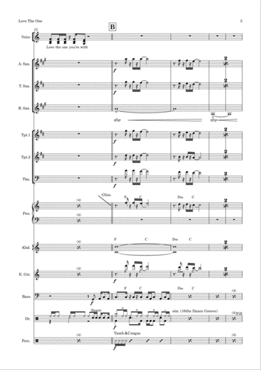 Love The One You're With Tenor Saxophone scores gallery preview page 3
