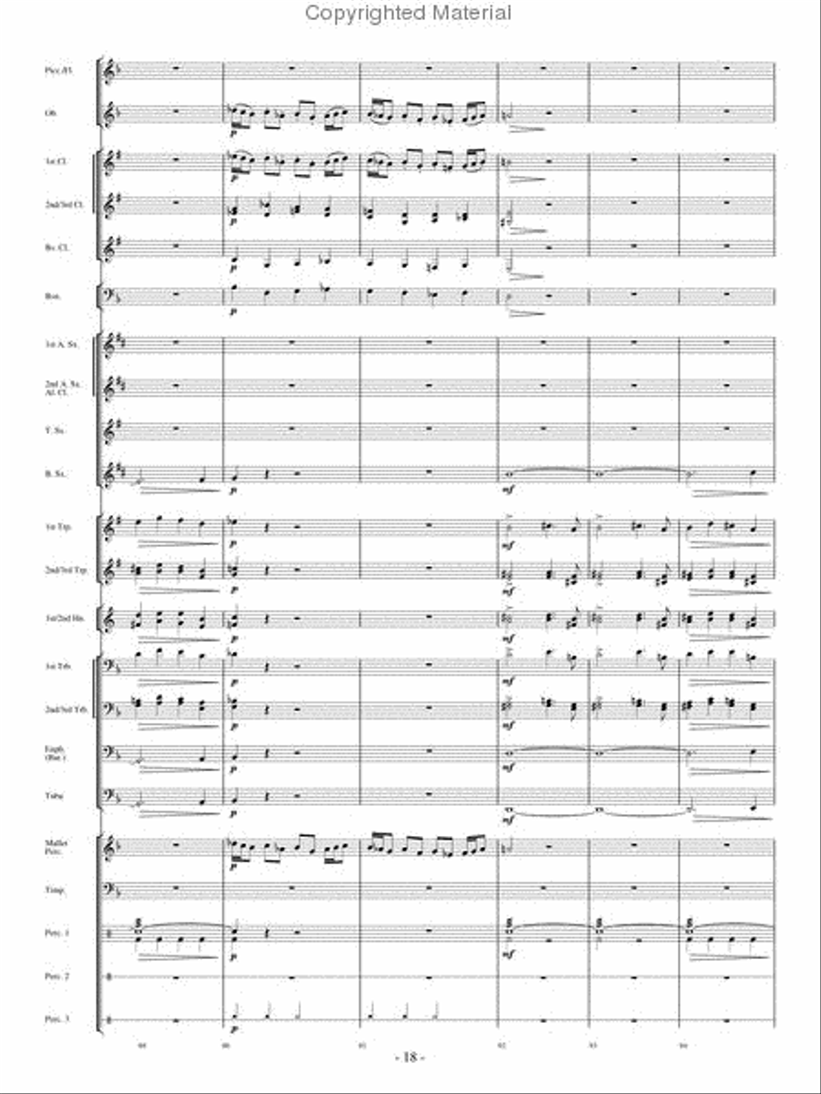 Quest of the Undaunted Knight Concert Band scores gallery preview page 17