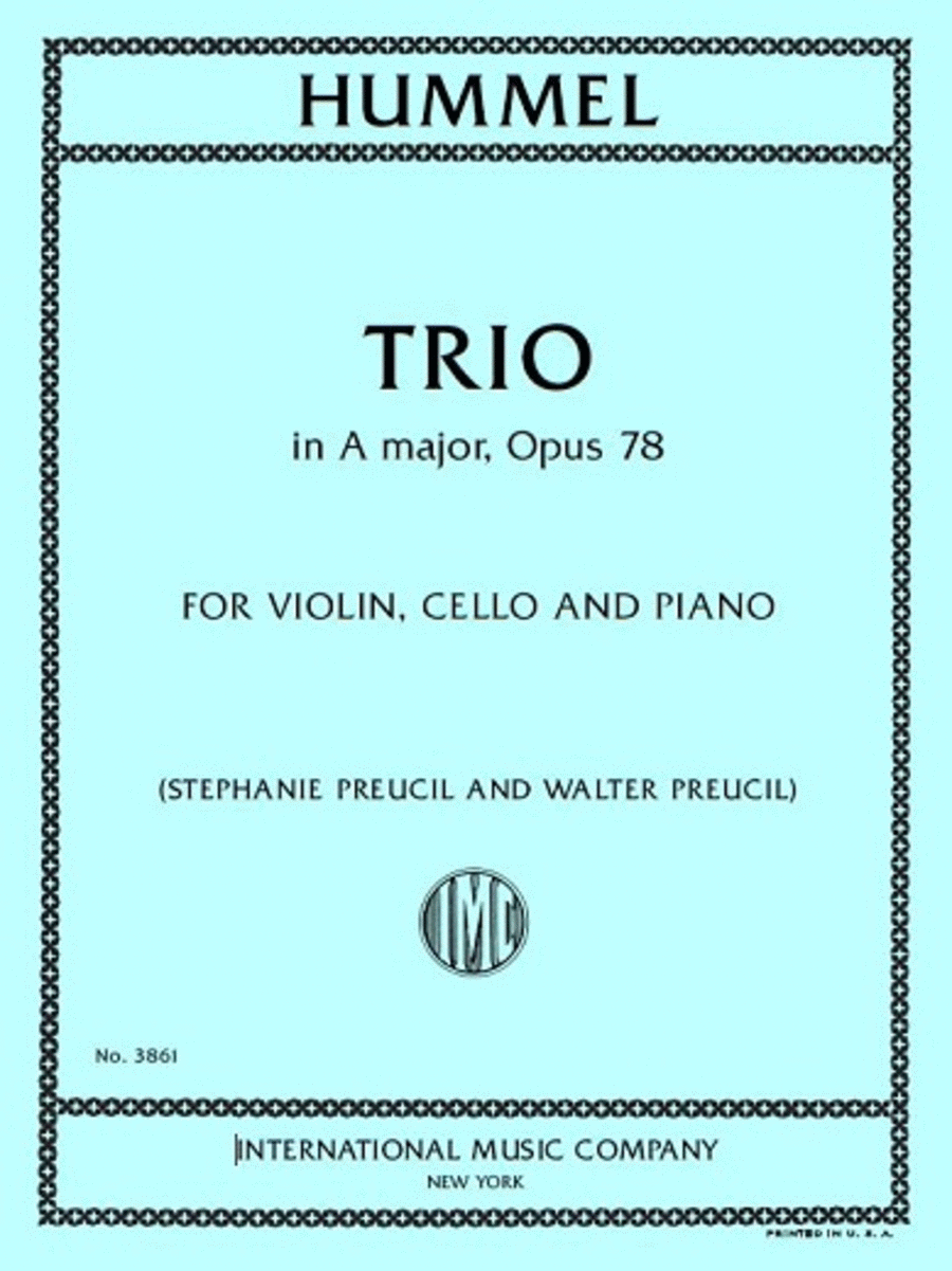 Trio in A major, Op. 78