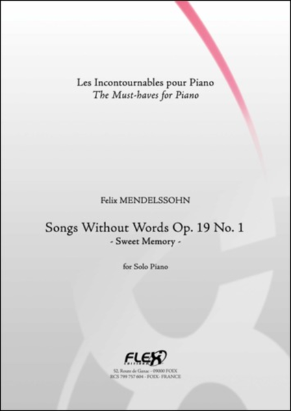 Songs Without Words Op. 19 No. 1 (Sweet Memory) image number null