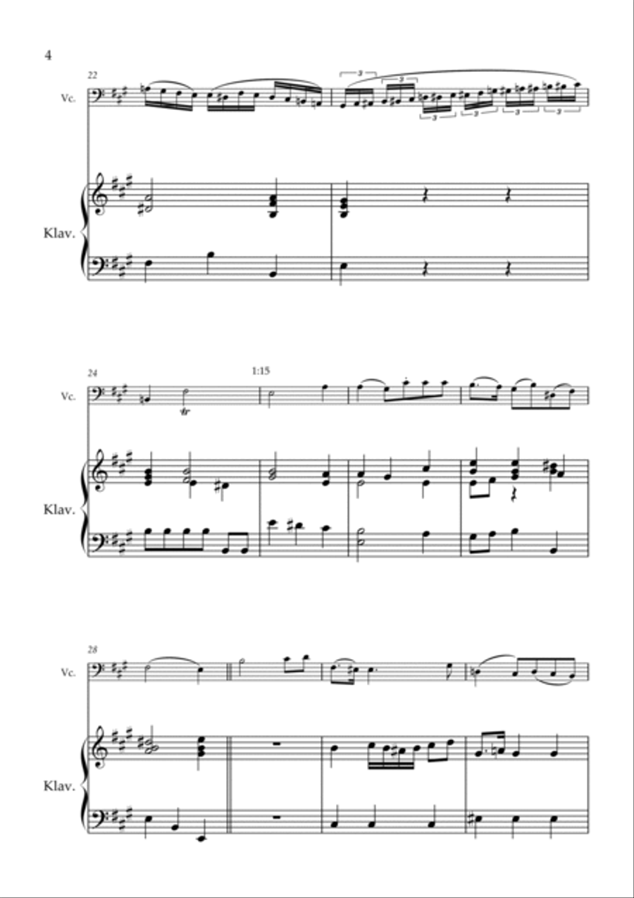 Devienne Sonata V Part 2 for Cello