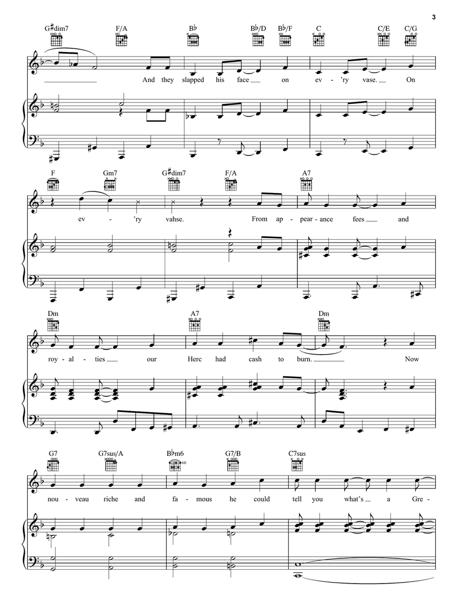 Zero To Hero (from Hercules) Piano, Vocal, Guitar scores gallery preview page 3