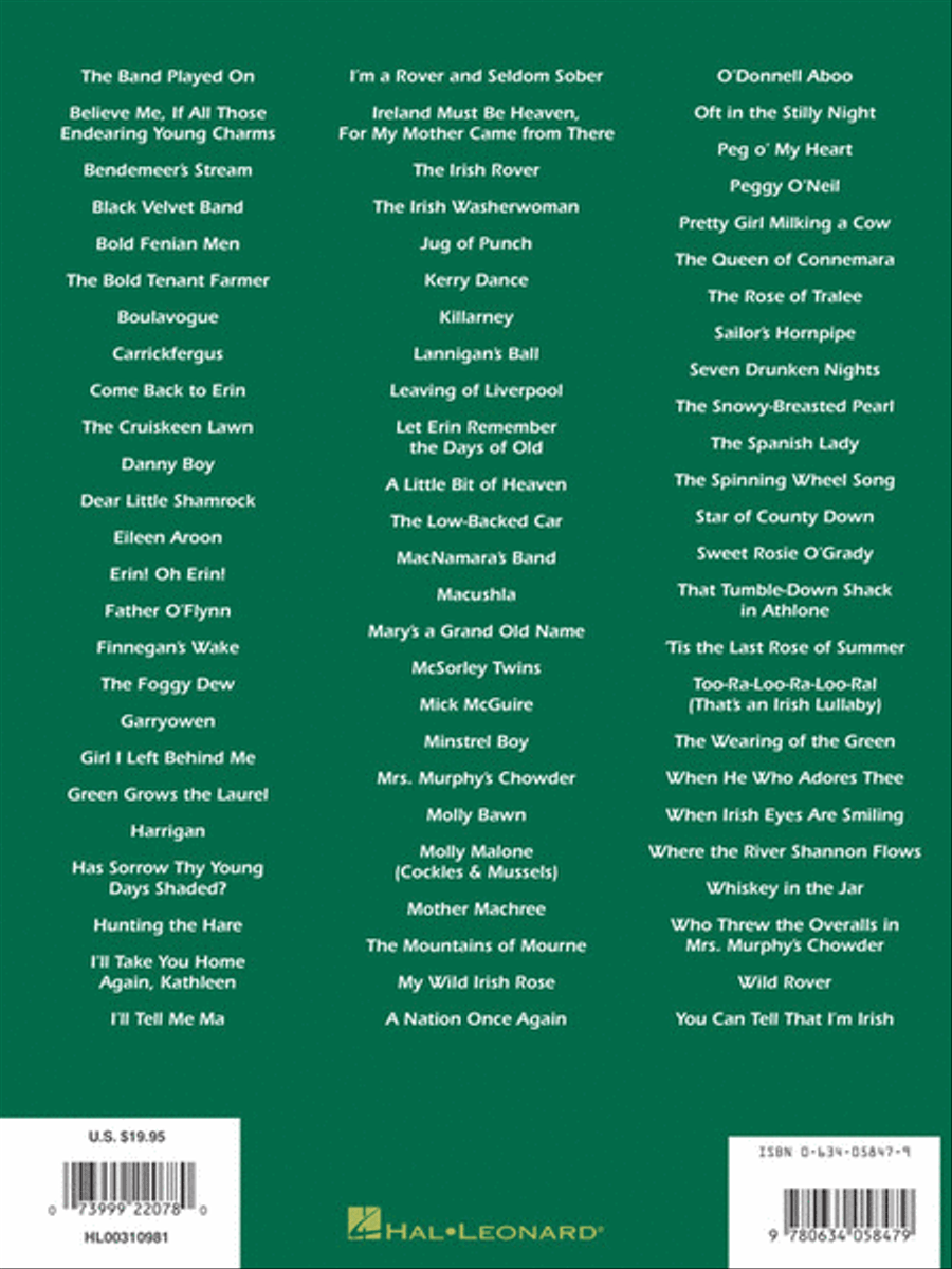 The Big Book of Irish Songs Piano, Vocal, Guitar scores gallery preview page 8