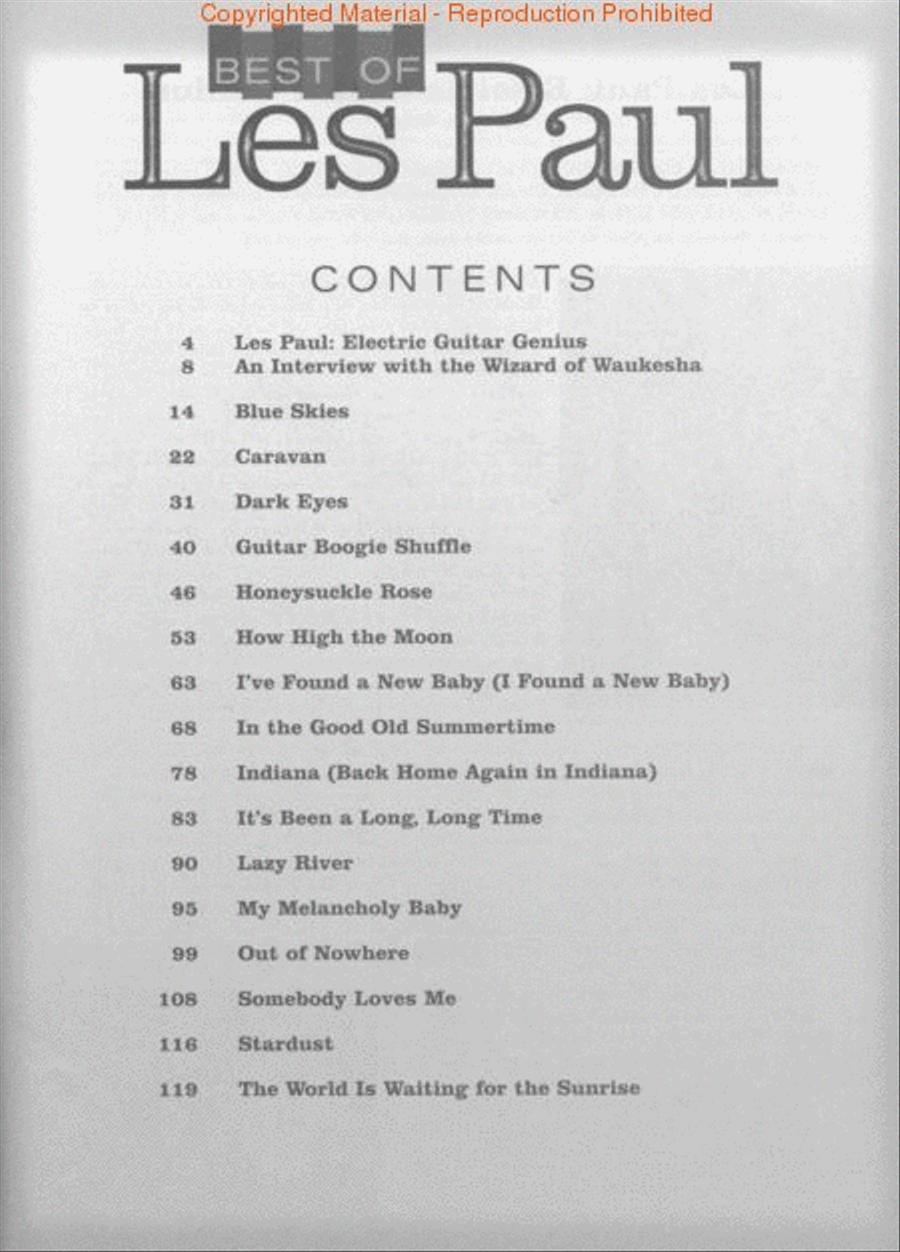 Best of Les Paul Electric Guitar scores gallery preview page 2