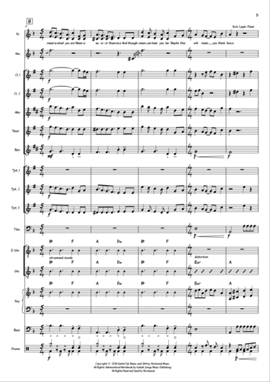 A Cautionary Tale Jazz Ensemble scores gallery preview page 5