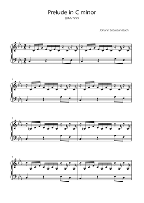 Bach - Prelude in C minor - BWV 999