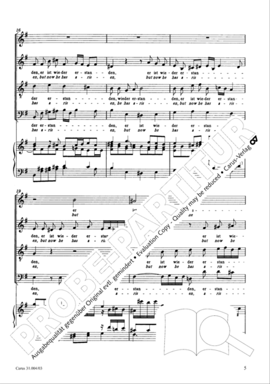 Christ lay in death's cold prison (Christ lag in Todesbanden) 4-Part scores gallery preview page 6