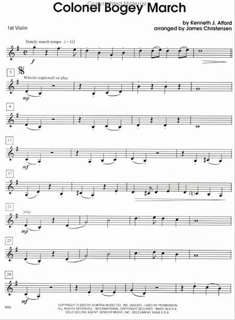 Colonel Bogey March Clarinet Quartet scores gallery preview page 2