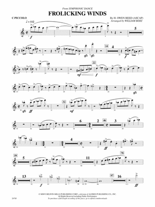 Frolicking Winds (from Symphonic Dance): Piccolo