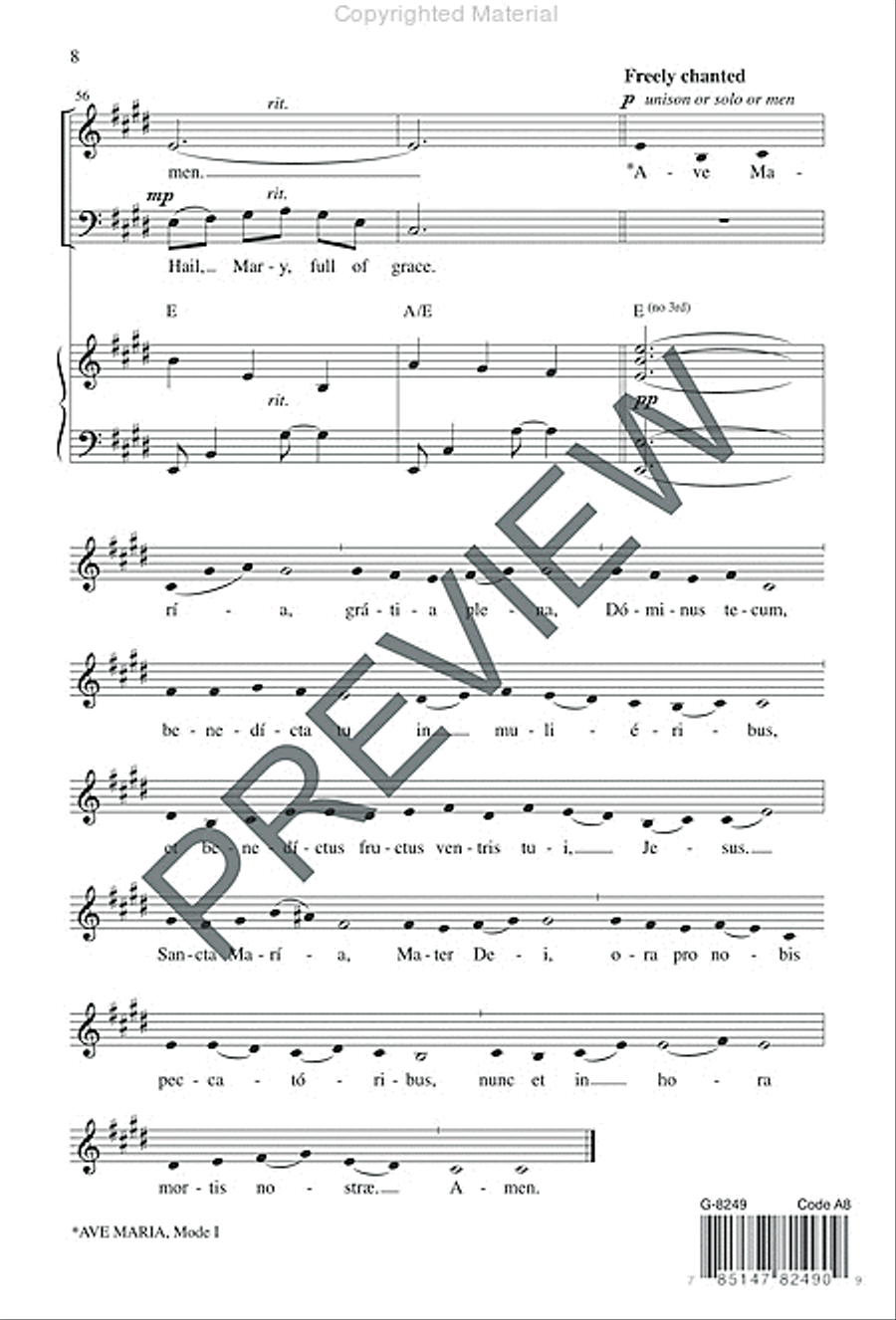 Hail Mary, Full of Grace Hail Mary, Full of Grace 4-Part scores gallery preview page 8