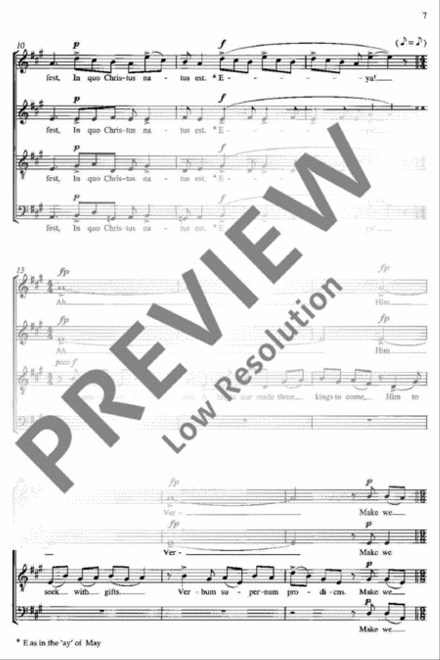 Three Carols 4-Part scores gallery preview page 10