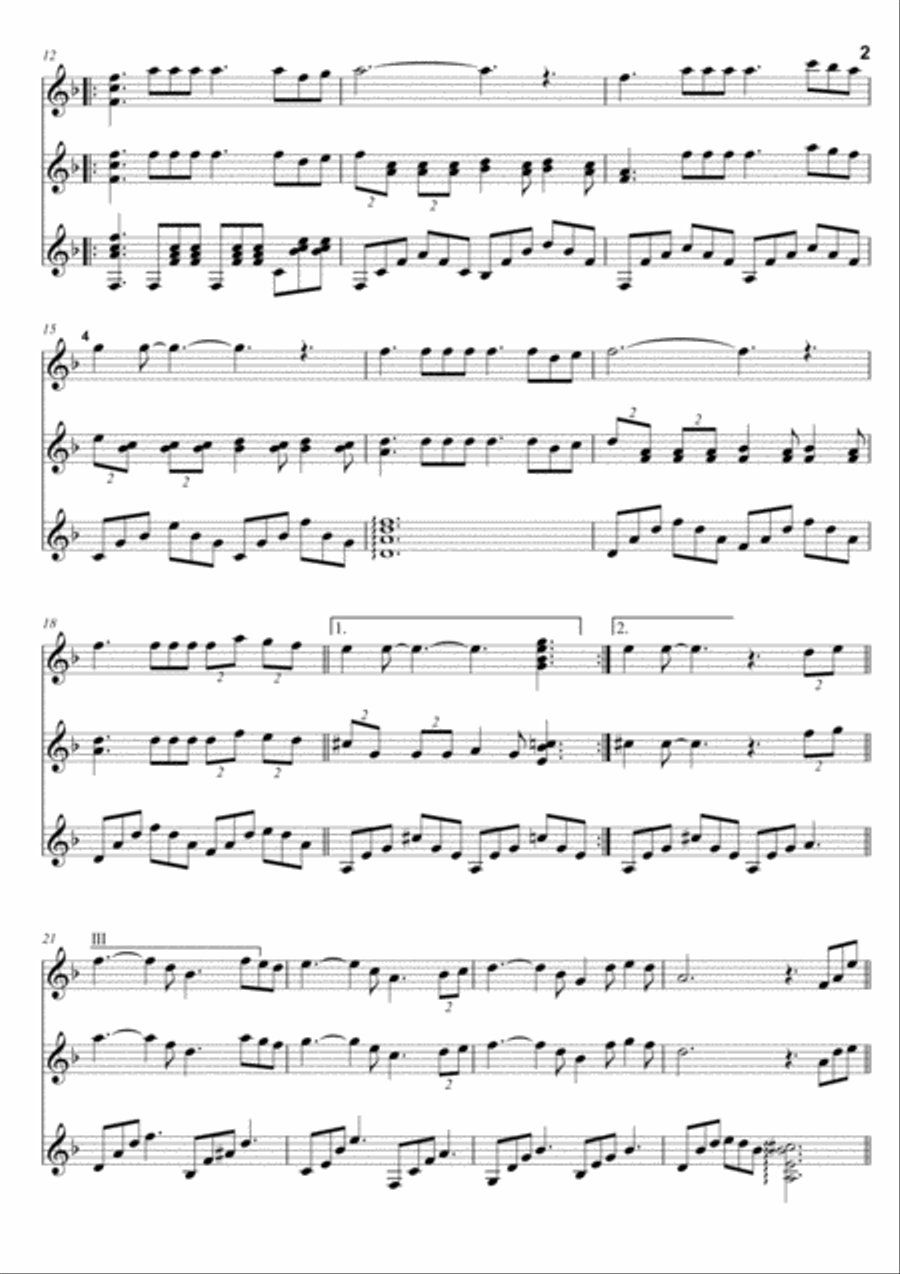 All Alone Am I Guitar Ensemble scores gallery preview page 2