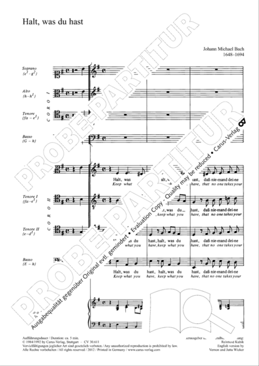 Keep what you have (Halt, was du hast) 4-Part scores gallery preview page 3