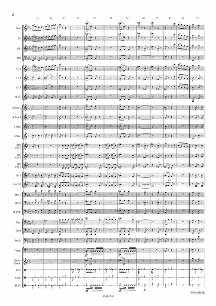 Thunder And Lightning Polka Concert Band scores gallery preview page 7