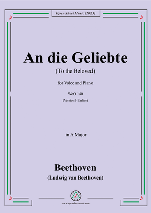 Book cover for Beethoven-An die Geliebte(To the Beloved),in A Major