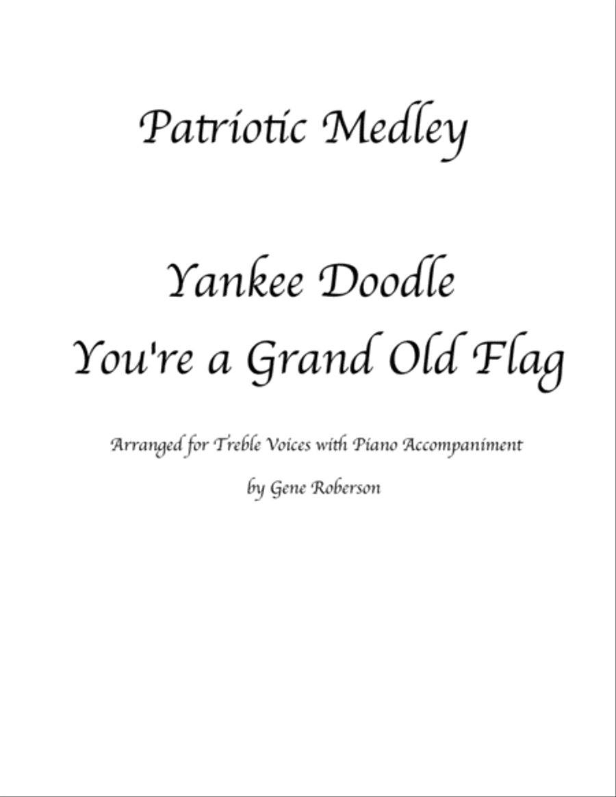 Patriotic Medley Unison Choir scores gallery preview page 1