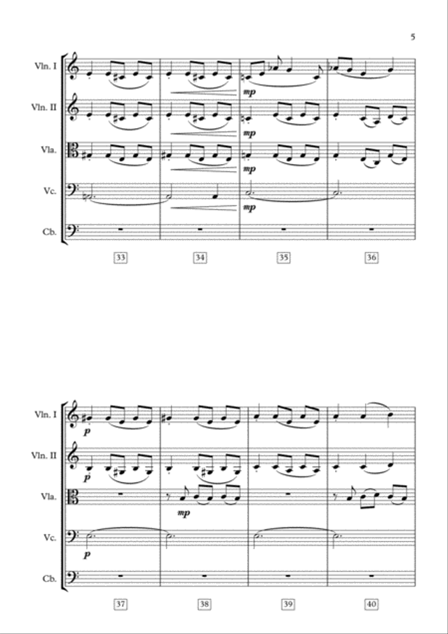 Passacaglia String Quintet scores gallery preview page 6