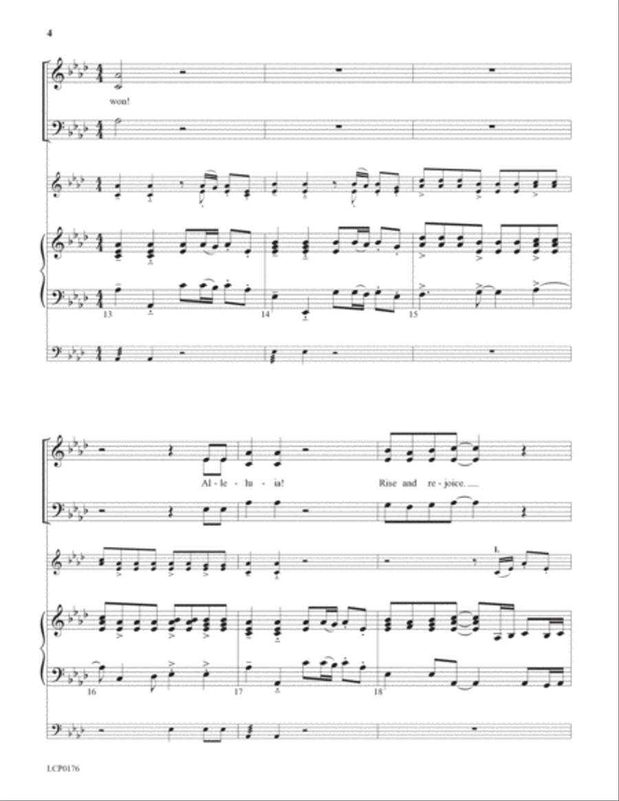 Alleluia! He is Alive! 3-Part scores gallery preview page 4