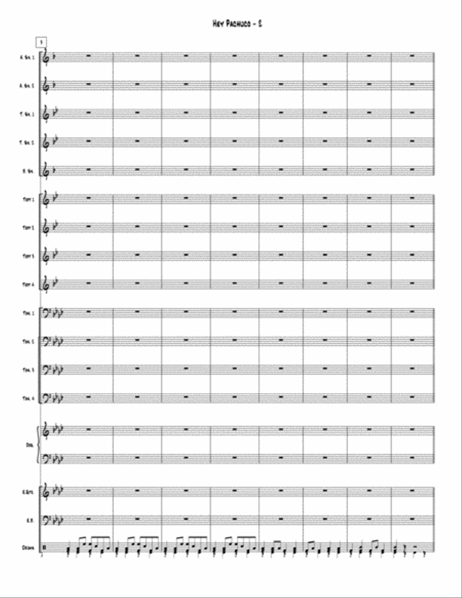 Hey Pachuco Jazz Ensemble scores gallery preview page 3