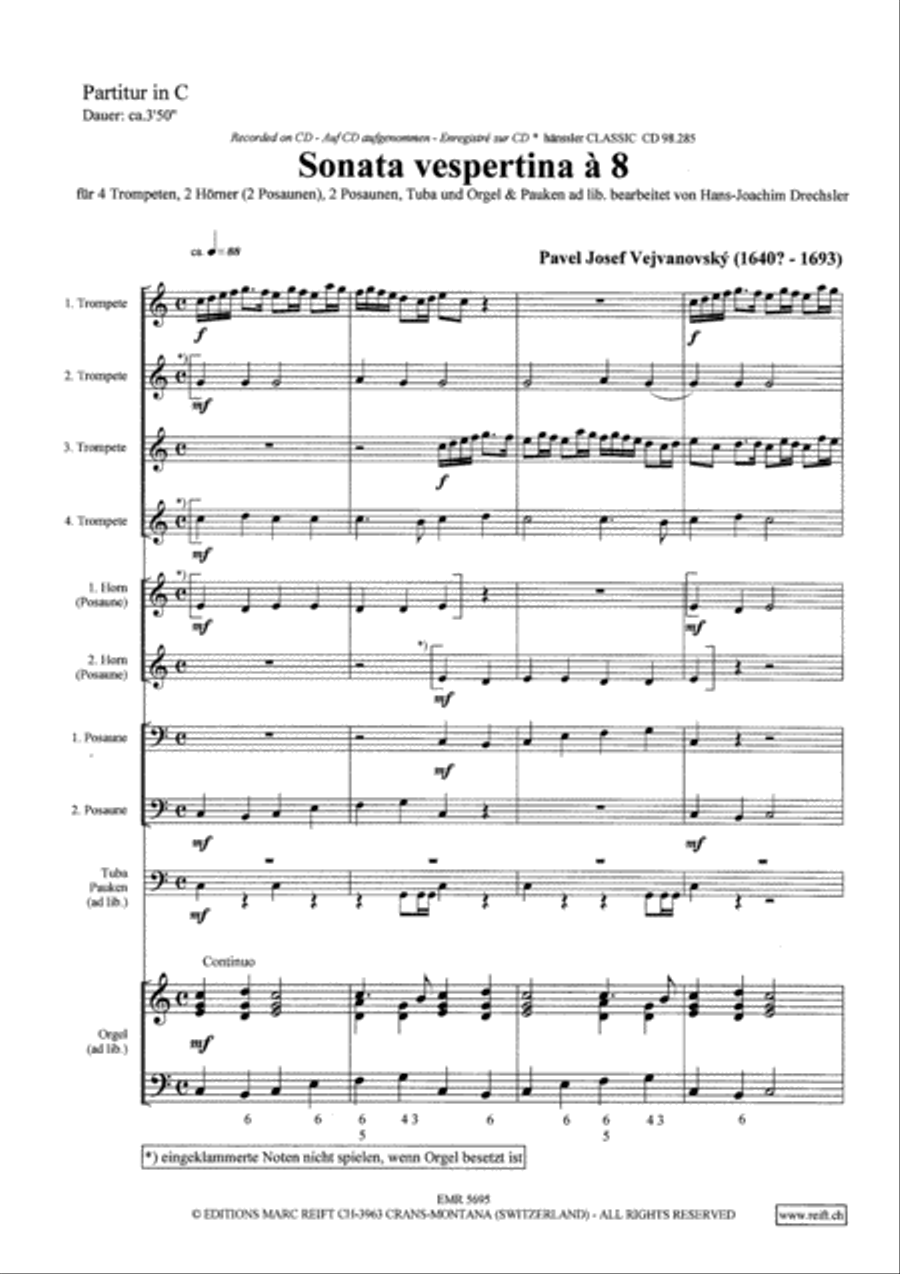 Sonata Vespertina a 8 Brass Ensemble scores gallery preview page 3