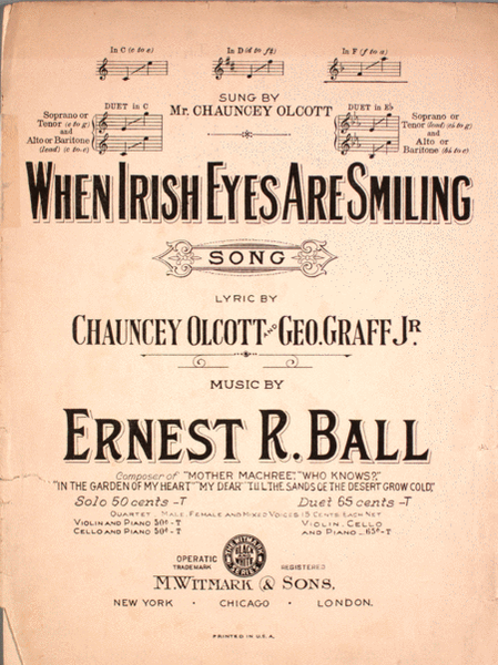 When Irish Eyes Are Smiling. Song