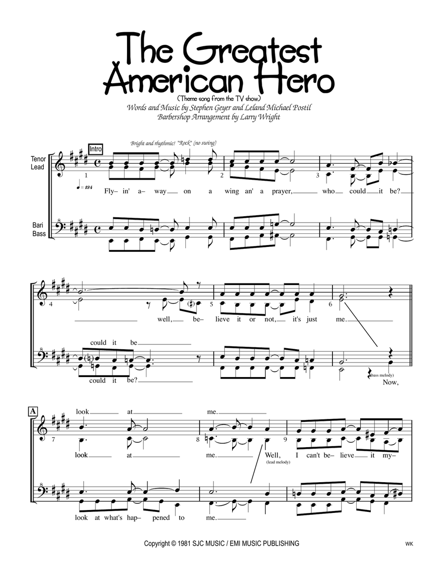 The Greatest American Hero SSAA scores gallery preview page 1
