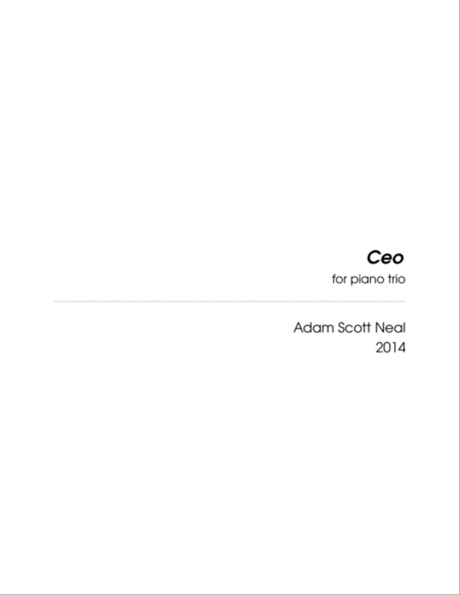 Ceo Piano Trio scores gallery preview page 1