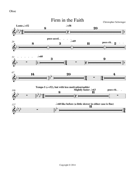 Firm in the Faith - for tenor solo and orchestra - Part 2 of 2