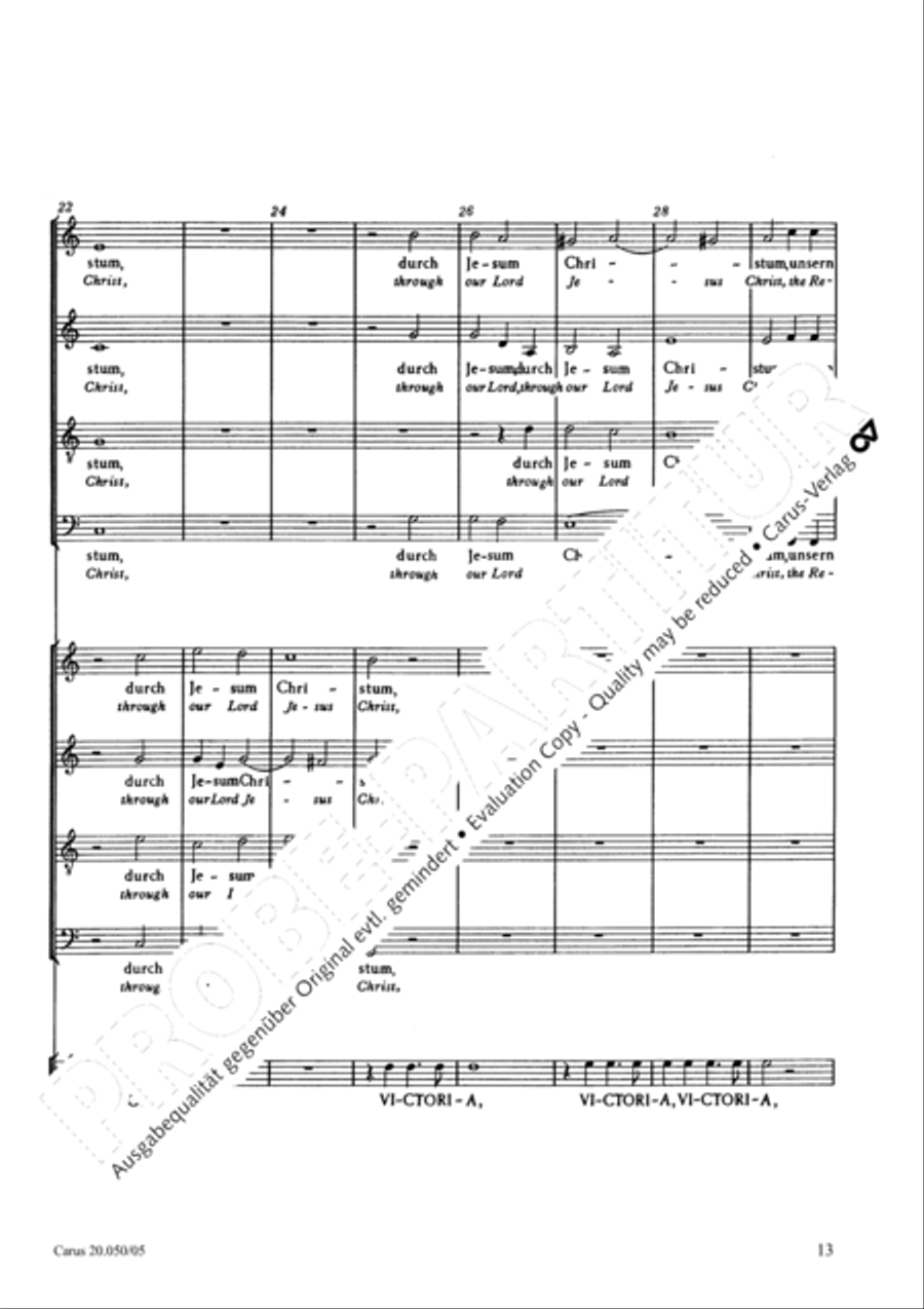 Account of the Resurrection of Jesus Christ (Historia der Auferstehung Jesu Christi) 4-Part scores gallery preview page 14