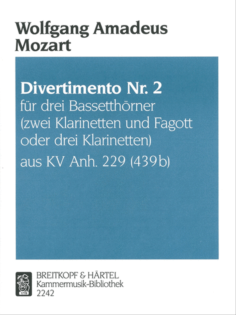 5 Divertimentos K. 439b (App. 229) Bassoon scores gallery preview page 1