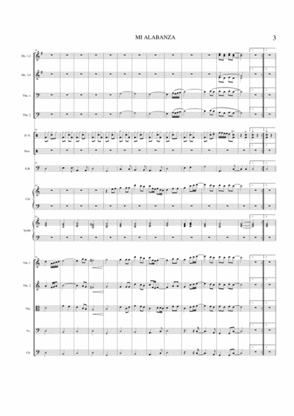 Intercant MI ALABANZA - Orchestra - SCORE image number null