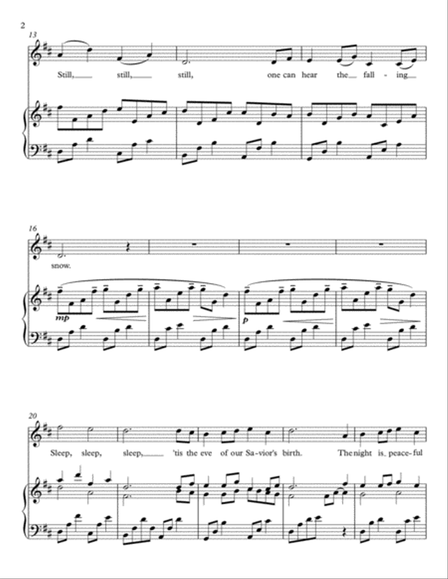 Still, Still, Still (Austrian Carol) Voice scores gallery preview page 2