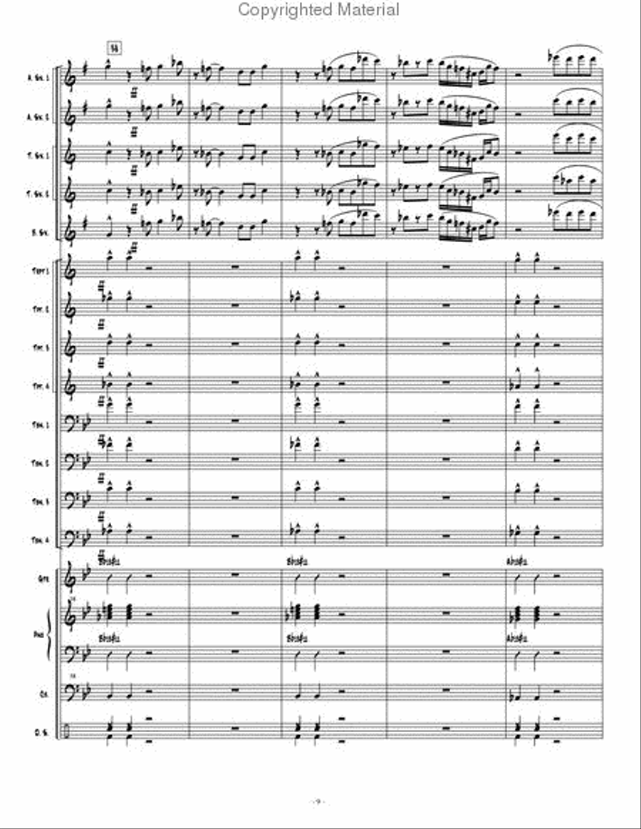 Espionage 1 Jazz Ensemble scores gallery preview page 10