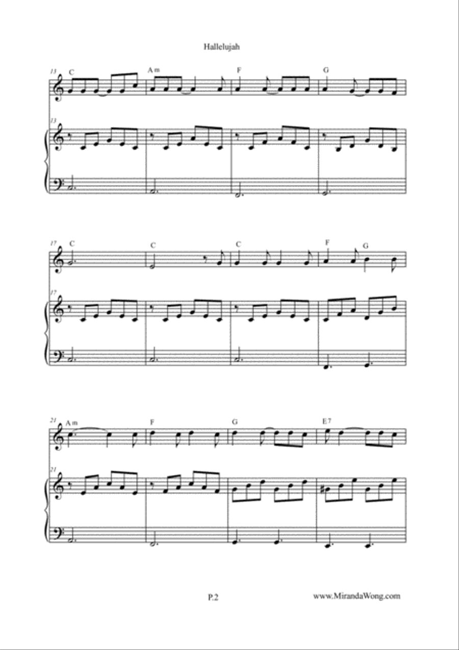 Hallelujah Hallelujah Piano Trio scores gallery preview page 3