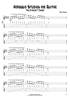 Arpeggio Studies for Guitar - The D Major 7 Chord