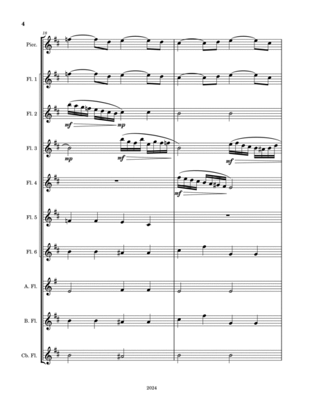 Flute Hoot for Mixed Flute Choir image number null
