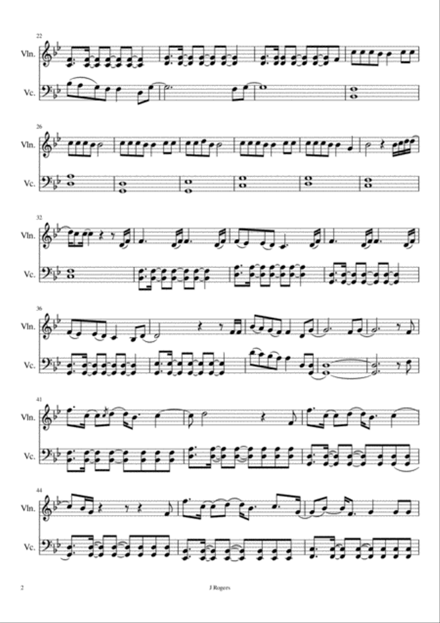 Love Me Like You Do String Duet scores gallery preview page 2