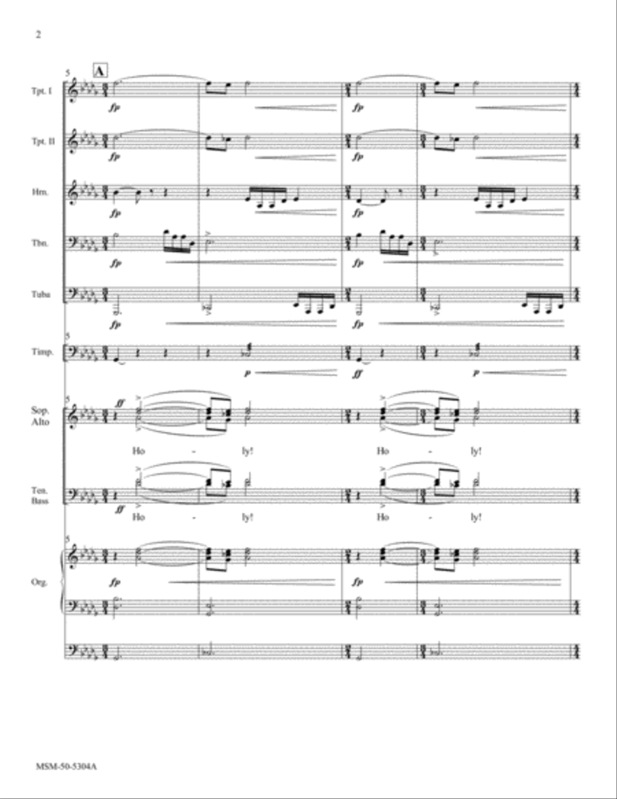 Holy, Holy, Holy (Brass Version Score) Choir scores gallery preview page 3
