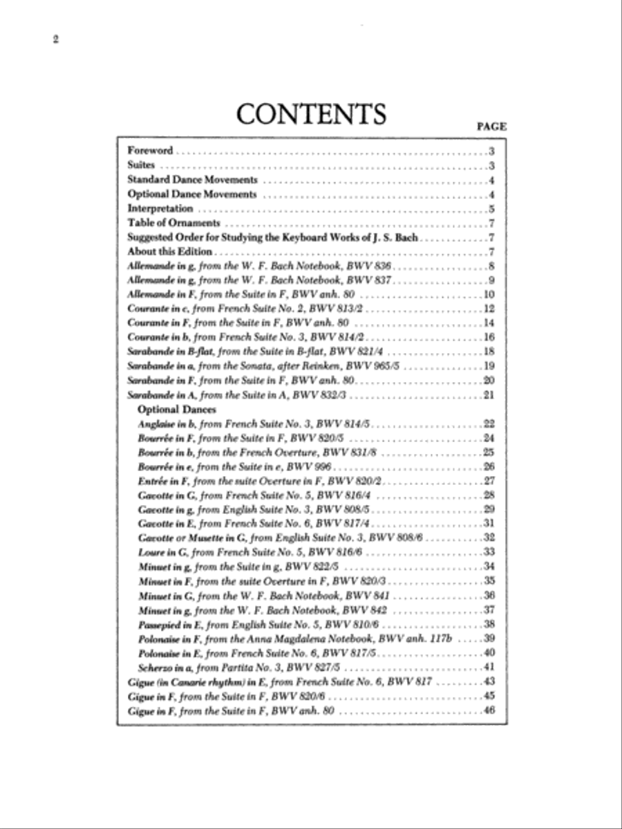 Bach -- Dances of J. S. Bach Piano Solo scores gallery preview page 2
