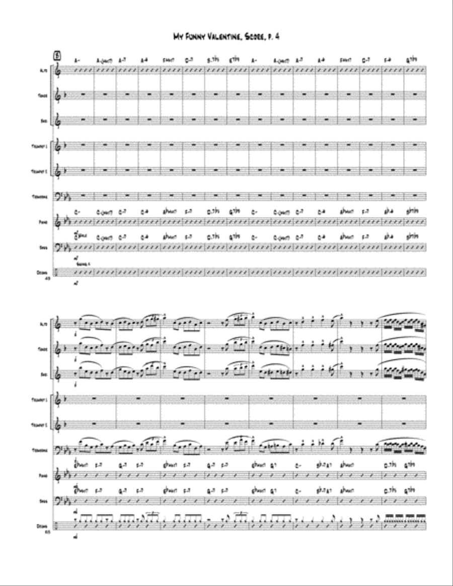 My Funny Valentine A Cappella scores gallery preview page 4