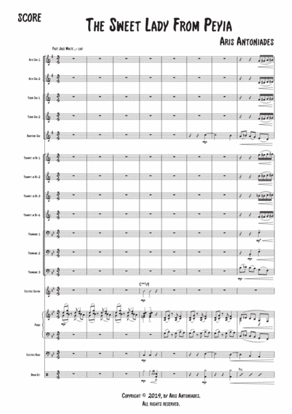 The Sweet Lady from Peyia for Big Band (score + parts)