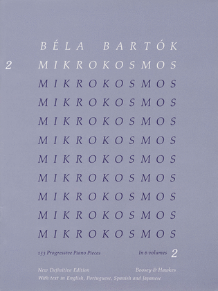 Book cover for Mikrokosmos Volume 2 (Blue)