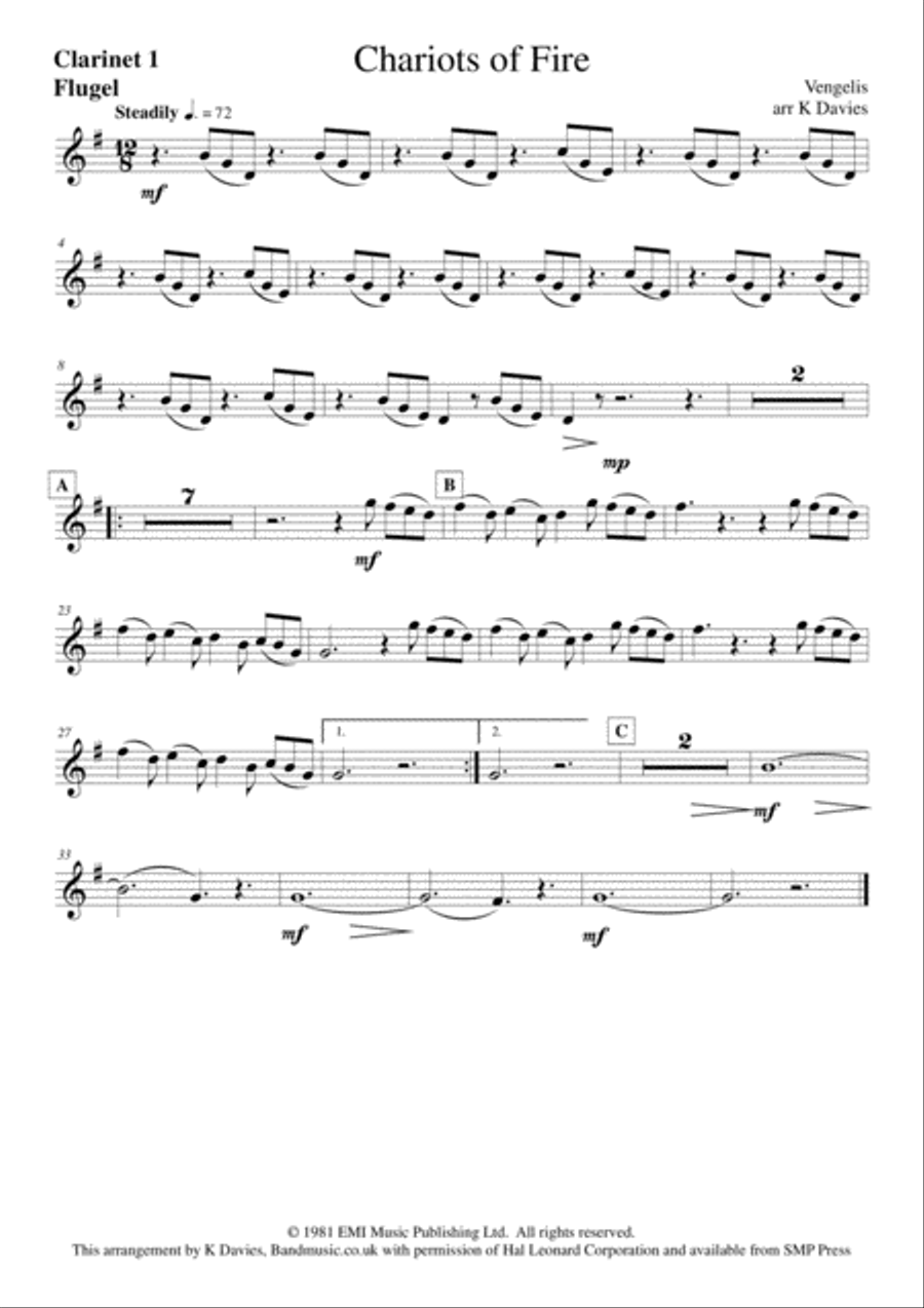 Chariots Of Fire from the Feature Film CHARIOTS OF FIRE Large Ensemble scores gallery preview page 6
