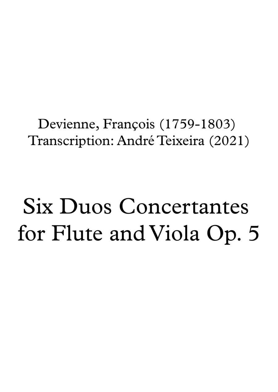 Six Duos Concertantes for Flute and Viola - Tutti Flute scores gallery preview page 1