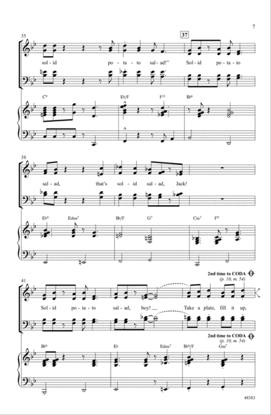 Solid Potato Salad Solid Potato Salad Choir scores gallery preview page 5