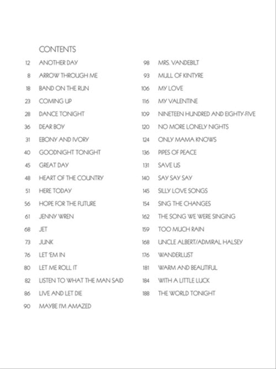 Paul McCartney – Pure McCartney Piano, Vocal, Guitar scores gallery preview page 2
