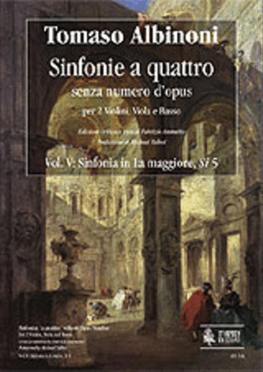 Sinfonias ‘a quattro’ without Opus number for 2 Violins, Viola and Basso - Vol. 5: Sinfonia in A major, Si 5. Critical Edition Orchestra scores gallery preview page 1