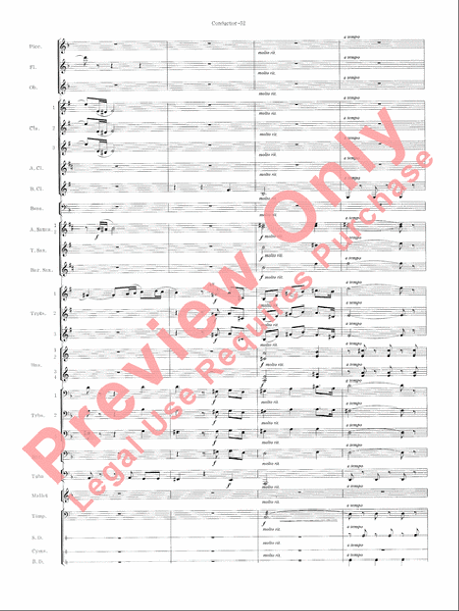 Carmen Suite Concert Band scores gallery preview page 54