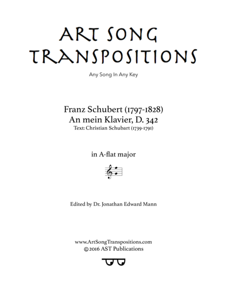 SCHUBERT: An mein Klavier, D. 342 (transposed to A-flat major)