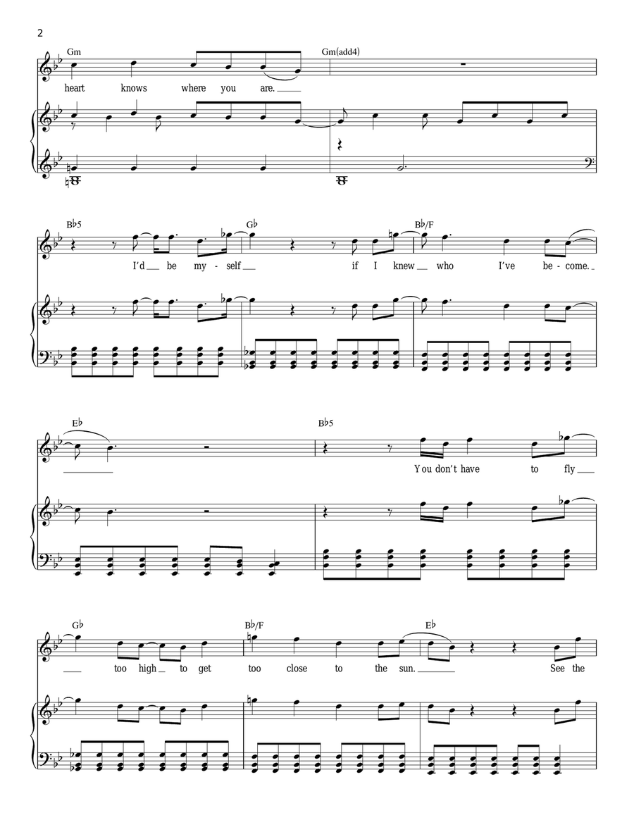 Boy Falls From The Sky Boy Falls From The Sky Piano, Vocal scores gallery preview page 2